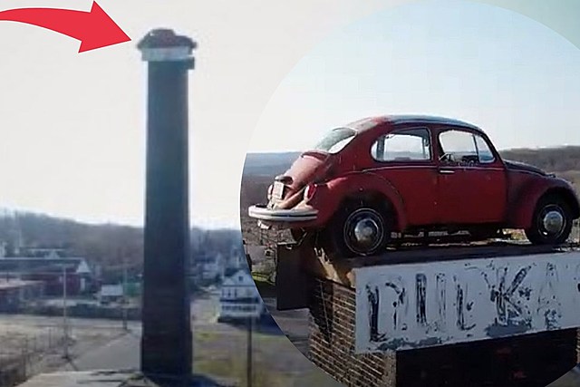 Dude! Who Parked Their Car On Top of a Smokestack in Amsterdam?