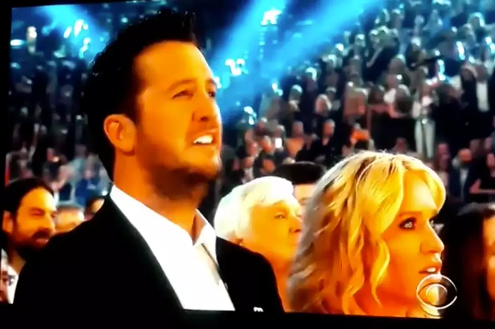 We Can’t Stop Watching Luke Bryan During Reba McEntire and Kelly Clarkson’s ACMs Duet