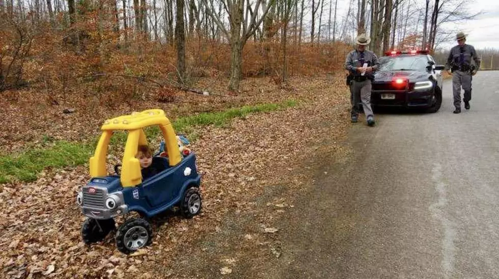 Mini Motorist Unfazed During Viral Traffic Stop in Upstate NY